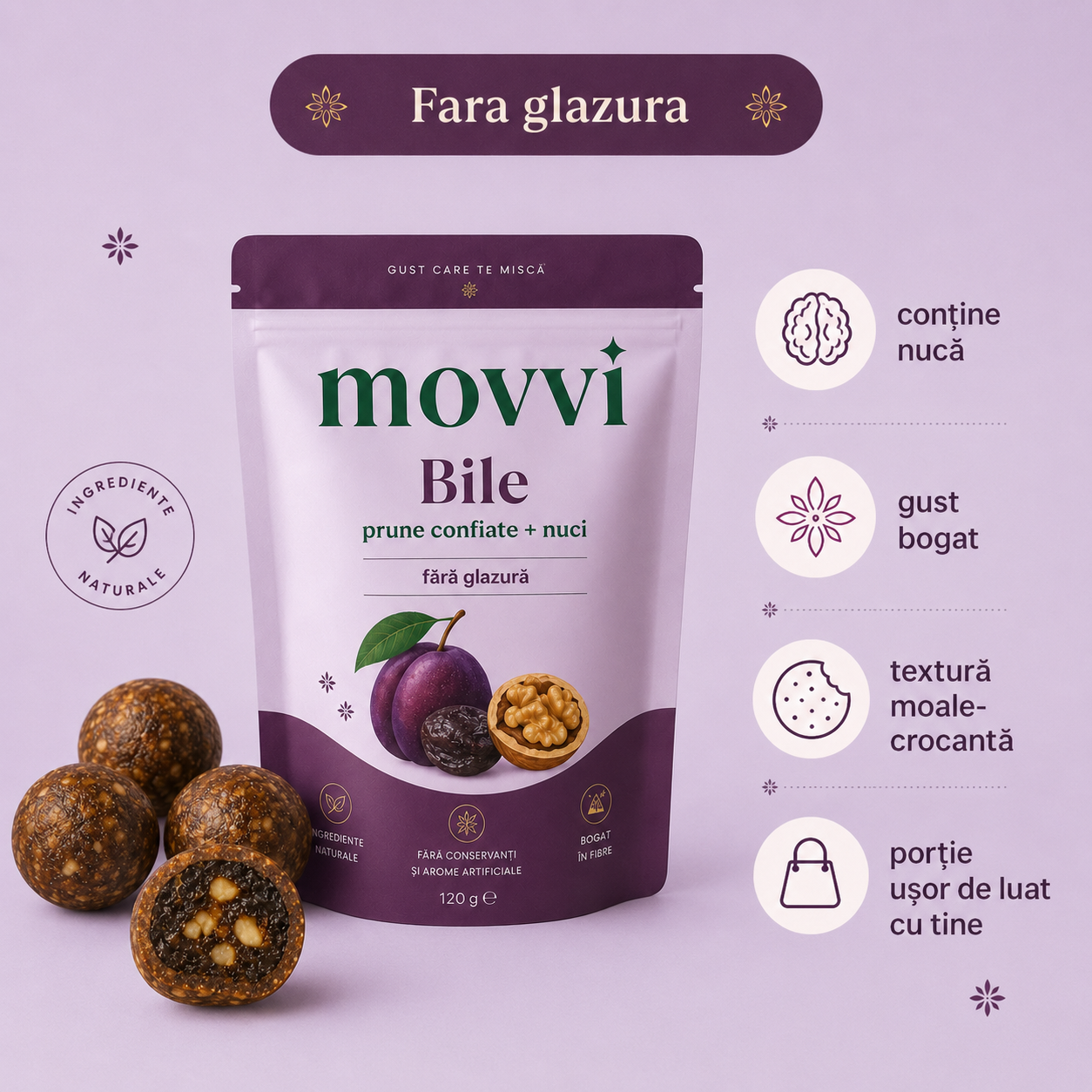 movvi bile fara glazura din prune confiate si nuci - imagine 1